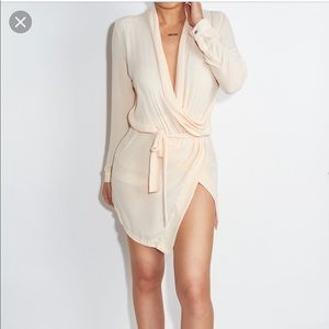 Jluxlabel french vanilla mini blouse dress